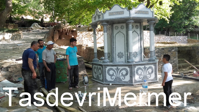 Mermer Çeşme Şadırvan 8 Gen Afyon Mermer