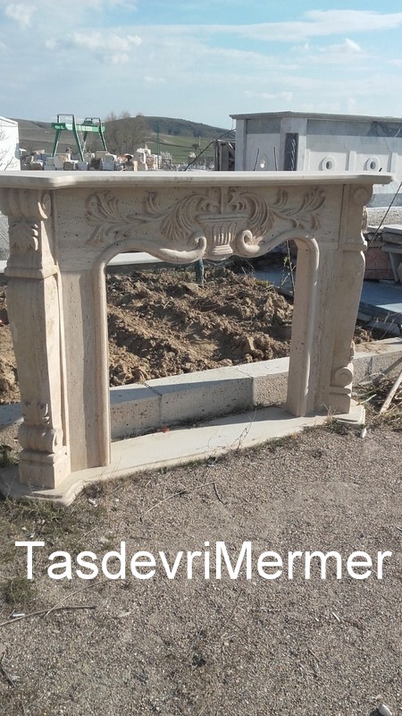 Mermer Traverten Şömine