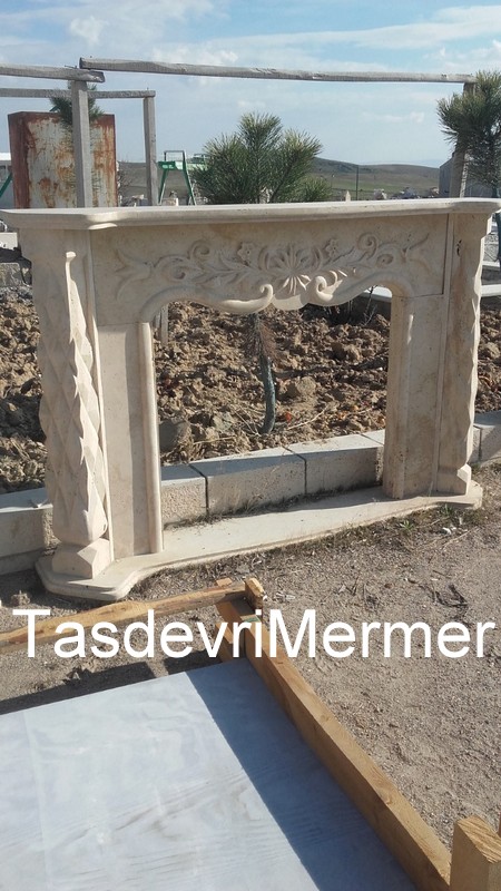 Mermer Traverten Şömine