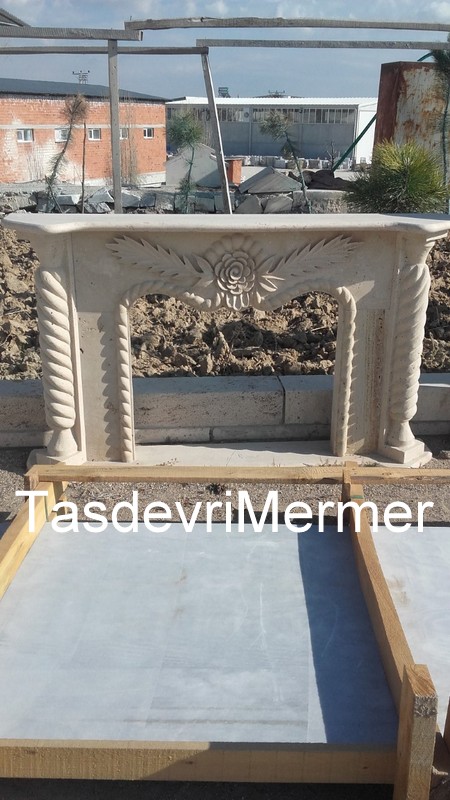 Mermer Traverten Şömine