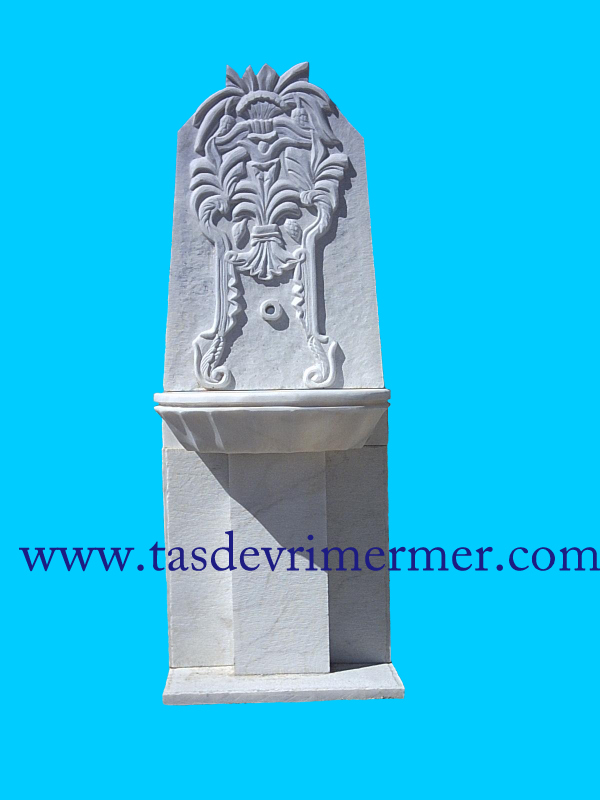 Rölyef Mermer Bahçe Çeşmesi